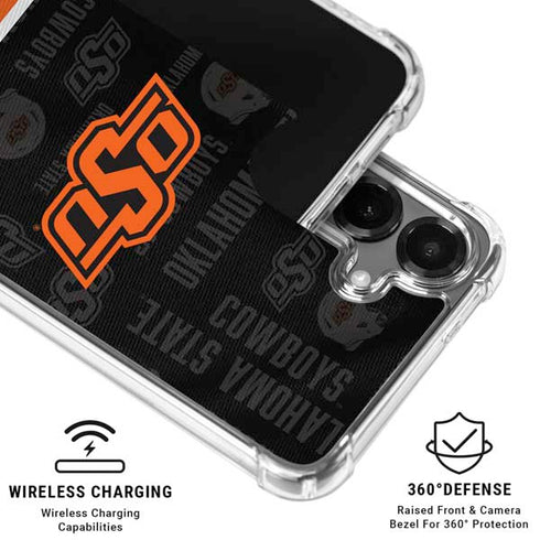Oklahoma State University Split Jersey Galaxy S26 Clear Case