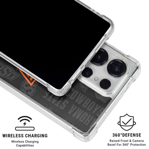 Oklahoma State University Split Jersey Galaxy S26 Ultra Clear Case