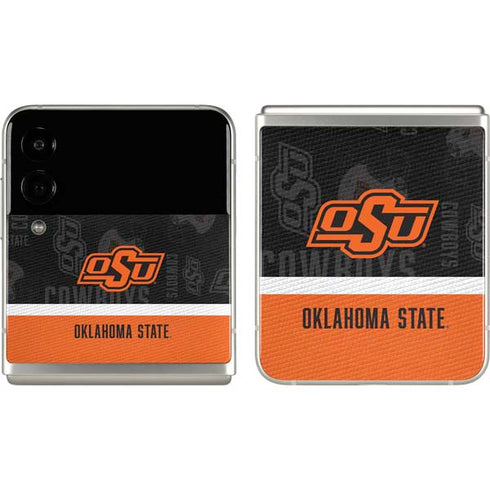 Oklahoma State University Split Jersey Galaxy Z Flip3 5G Skin