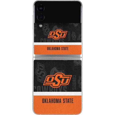 Oklahoma State University Split Jersey Galaxy Z Flip3 5G Skin