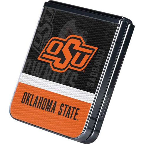 Oklahoma State University Split Jersey Galaxy Z Flip5 5G Skin