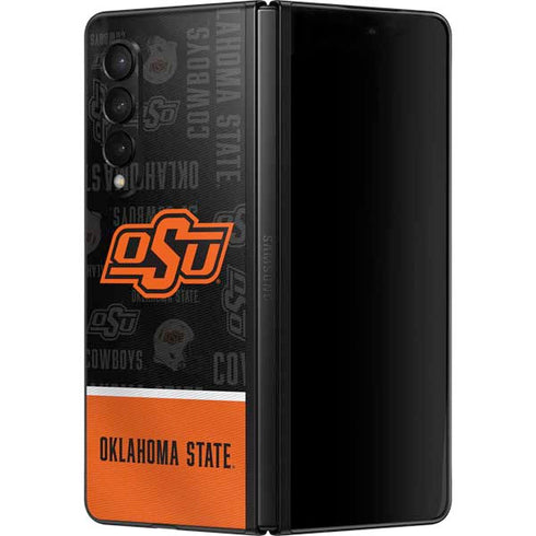 Oklahoma State University Split Jersey Galaxy Z Fold3 5G Skin