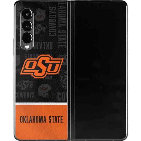 Oklahoma State University Split Jersey Galaxy Z Fold3 5G Skin