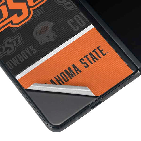 Oklahoma State University Split Jersey Galaxy Z Fold3 5G Skin