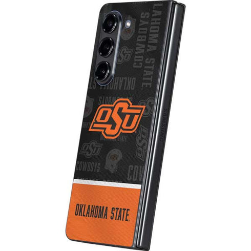 Oklahoma State University Split Jersey Galaxy Z Fold5 5G Skin