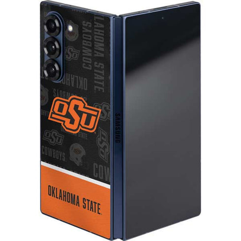 Oklahoma State University Split Jersey Galaxy Z Fold6 Skin