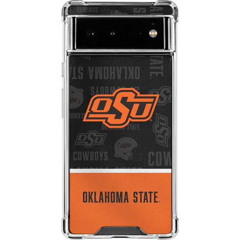 Oklahoma State University Split Jersey Google Pixel 6 Clear Case