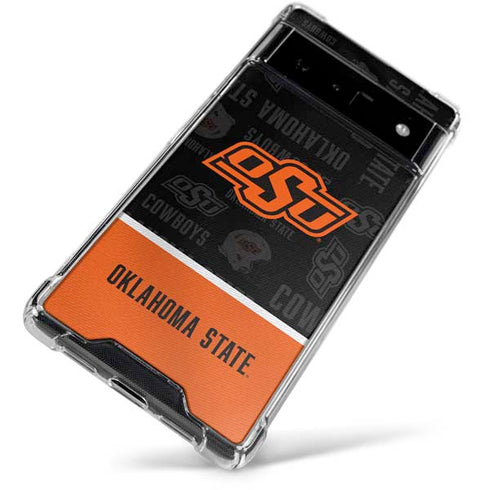 Oklahoma State University Split Jersey Google Pixel 6 Clear Case