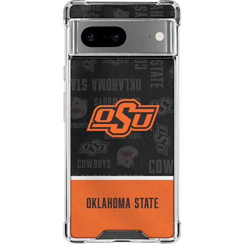 Oklahoma State University Split Jersey Google Pixel 8 Clear Case