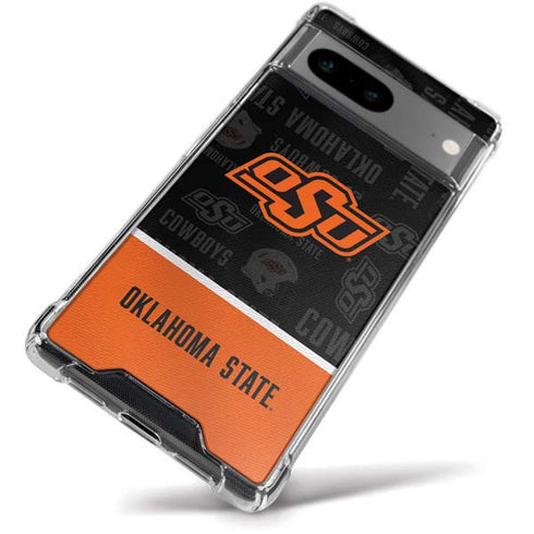 Oklahoma State University Split Jersey Google Pixel 8 Clear Case