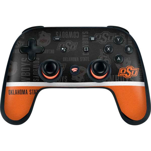 Oklahoma State University Split Jersey Google Stadia Controller Skin
