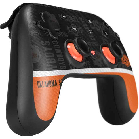 Oklahoma State University Split Jersey Google Stadia Controller Skin