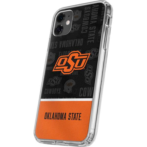 Oklahoma State University Split Jersey iPhone 11 Clear Case