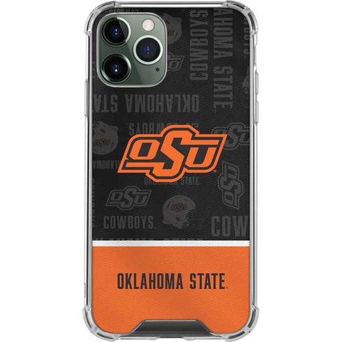 Oklahoma State University Split Jersey iPhone 11 Pro Max Clear Case
