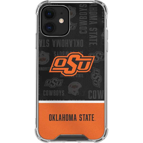 Oklahoma State University Split Jersey iPhone 12 Mini Clear Case