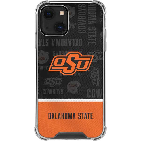 Oklahoma State University Split Jersey iPhone 13 Mini Clear Case