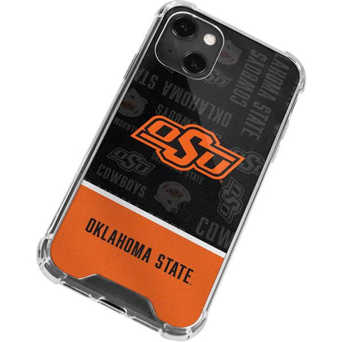Oklahoma State University Split Jersey iPhone 13 Mini Clear Case