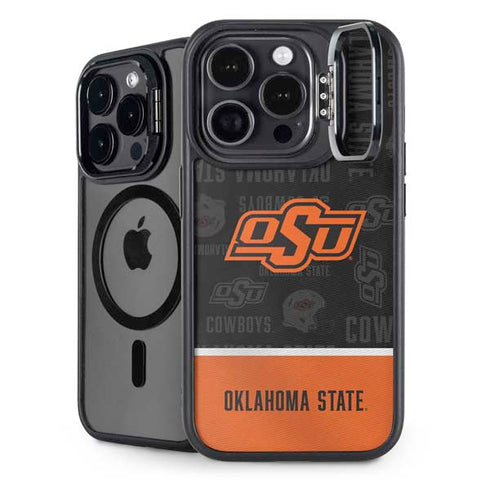 Oklahoma State University Split Jersey iPhone 13 Pro Max Kickstand Case