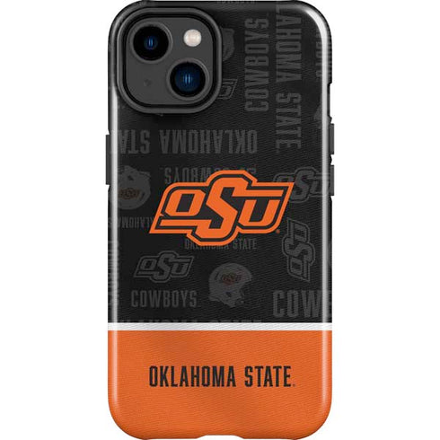 Oklahoma State University Split Jersey iPhone 14 Plus Impact Case