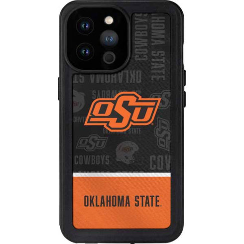 Oklahoma State University Split Jersey iPhone 14 Pro Max Waterproof Case