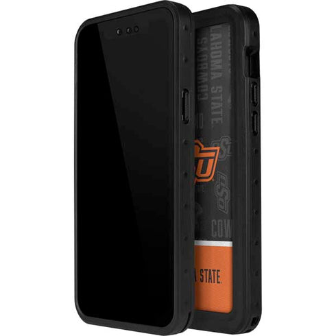 Oklahoma State University Split Jersey iPhone 14 Pro Waterproof Case