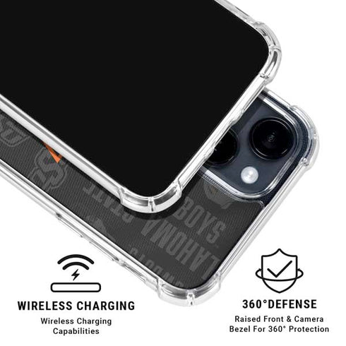 Oklahoma State University Split Jersey iPhone 15 Clear Case