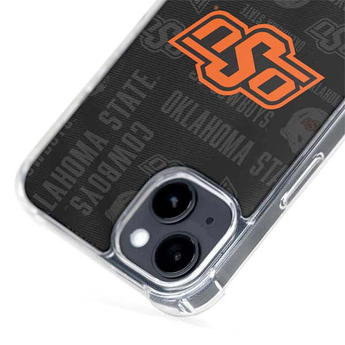 Oklahoma State University Split Jersey iPhone 15 MagSafe Case