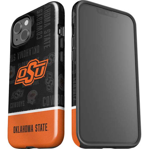 Oklahoma State University Split Jersey iPhone 15 Plus Impact Case