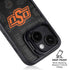Oklahoma State University Split Jersey iPhone 15 Plus Kickstand Case