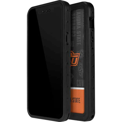 Oklahoma State University Split Jersey iPhone 15 Plus Waterproof Case