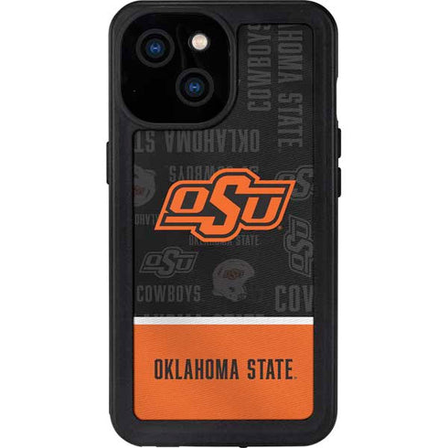 Oklahoma State University Split Jersey iPhone 15 Waterproof Case