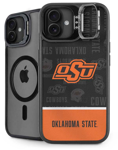 Oklahoma State University Split Jersey iPhone 16 Kickstand Case