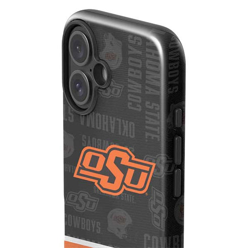 Oklahoma State University Split Jersey iPhone 16 Plus Impact Case