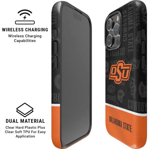 Oklahoma State University Split Jersey iPhone 16 Pro Magsafe Impact Case