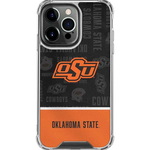 Oklahoma State University Split Jersey iPhone 16 Pro Max Clear Case
