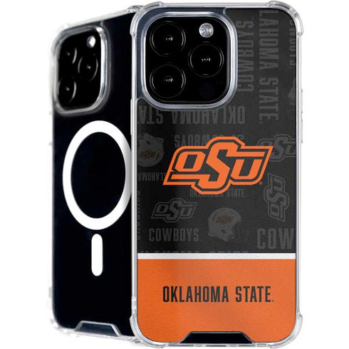 Oklahoma State University Split Jersey iPhone 16 Pro Max MagSafe Case