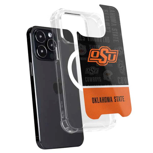 Oklahoma State University Split Jersey iPhone 16 Pro Max MagSafe Case