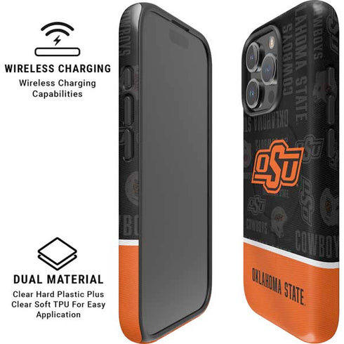 Oklahoma State University Split Jersey iPhone 16 Pro Max Magsafe Impact Case