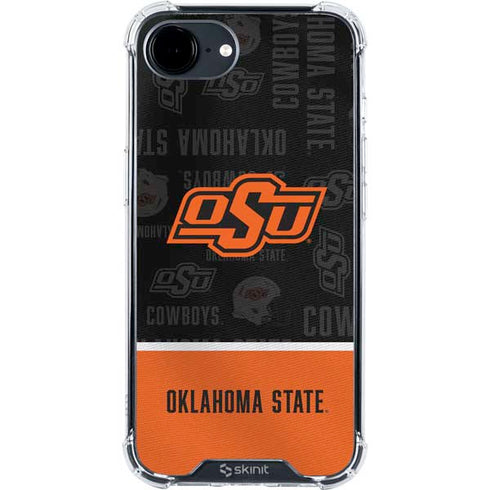 Oklahoma State University Split Jersey iPhone 16e Clear Case