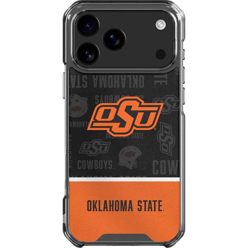 Oklahoma State University Split Jersey iPhone 18 Pro Max Clear Case