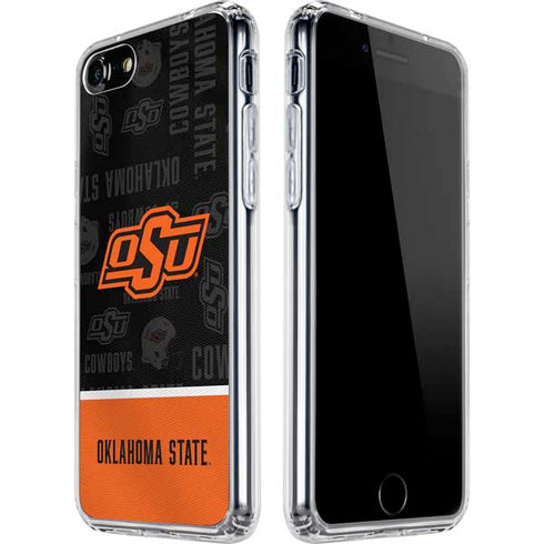 Oklahoma State University Split Jersey iPhone SE (2nd & 3rd Gen) Clear Case