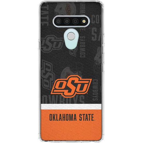 Oklahoma State University Split Jersey LG Stylo 6 Clear Case