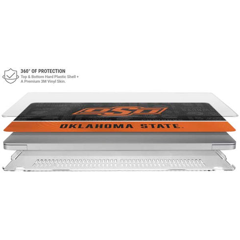 Oklahoma State University Split Jersey MacBook Air 15in (2023-2025) Case plus Skin