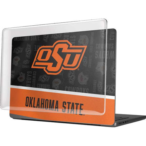 Oklahoma State University Split Jersey MacBook Pro 14in (2021-24) Case plus Skin