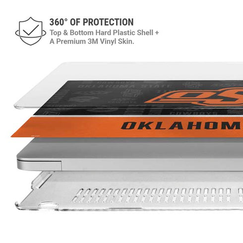 Oklahoma State University Split Jersey MacBook Pro 16in (2019-20) Case plus Skin