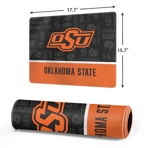 Oklahoma State University Split Jersey Gaming Mouse Pad