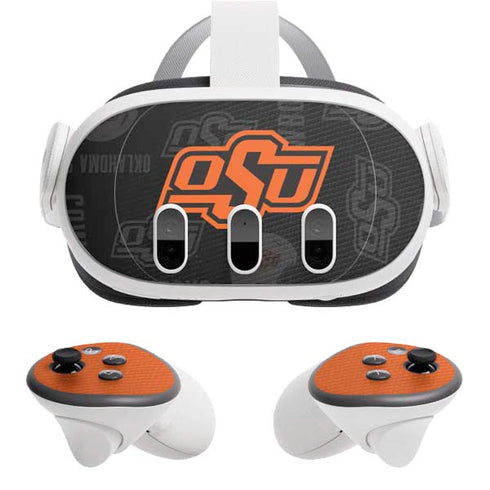 Oklahoma State University Split Jersey Meta Quest 3 Skin