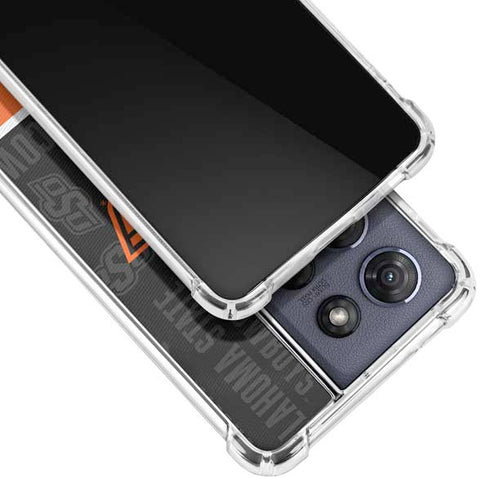 Oklahoma State University Split Jersey Moto G 5G (2025) Clear Case