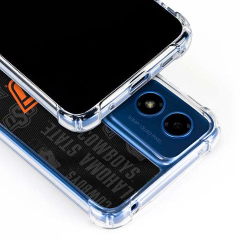 Oklahoma State University Split Jersey Moto G 5G (2024) Clear Case
