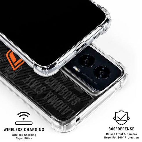 Oklahoma State University Split Jersey Moto G Power 5G (2024) Clear Case